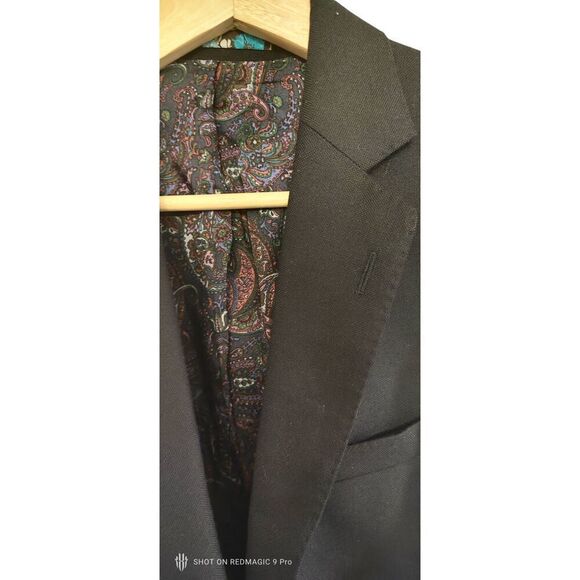 The Society Shop Men's Custom Made Wool Navy 1 of 1 Blazer 38 Short - Picture 6 of 9